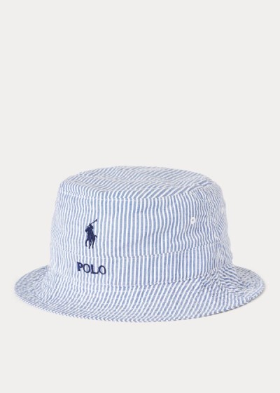 Pánské Klobouky Polo Ralph Lauren Seersucker Bucket - 82490-DSIW